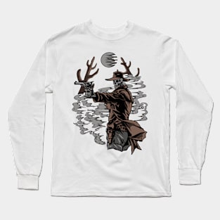 Vintage Skull Cowboy #6 Long Sleeve T-Shirt